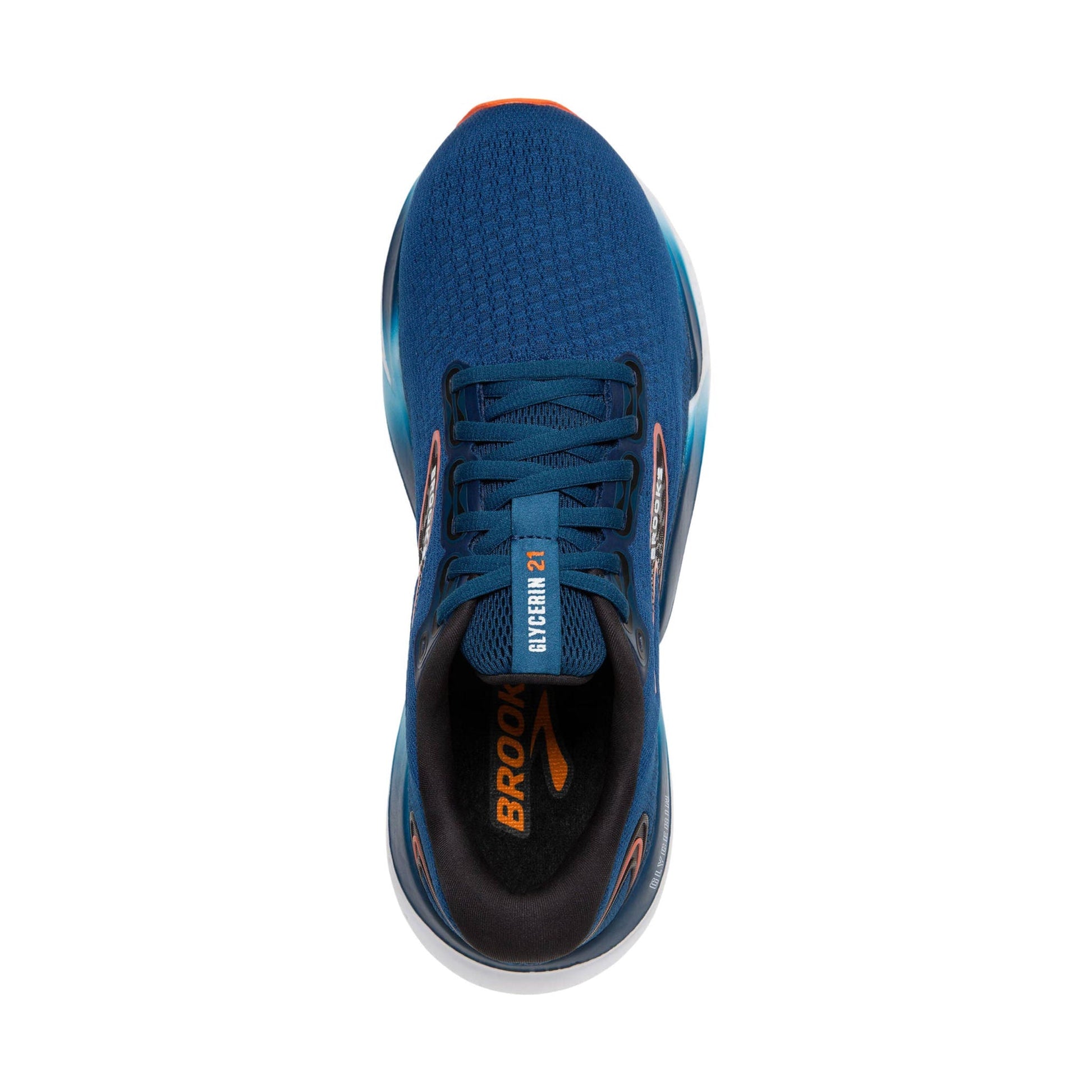 Brooks Men's Glycerin 21 Road Running Shoes - Blue Opal/Black/Nasturtium by Lenny's Shoe & Apparel