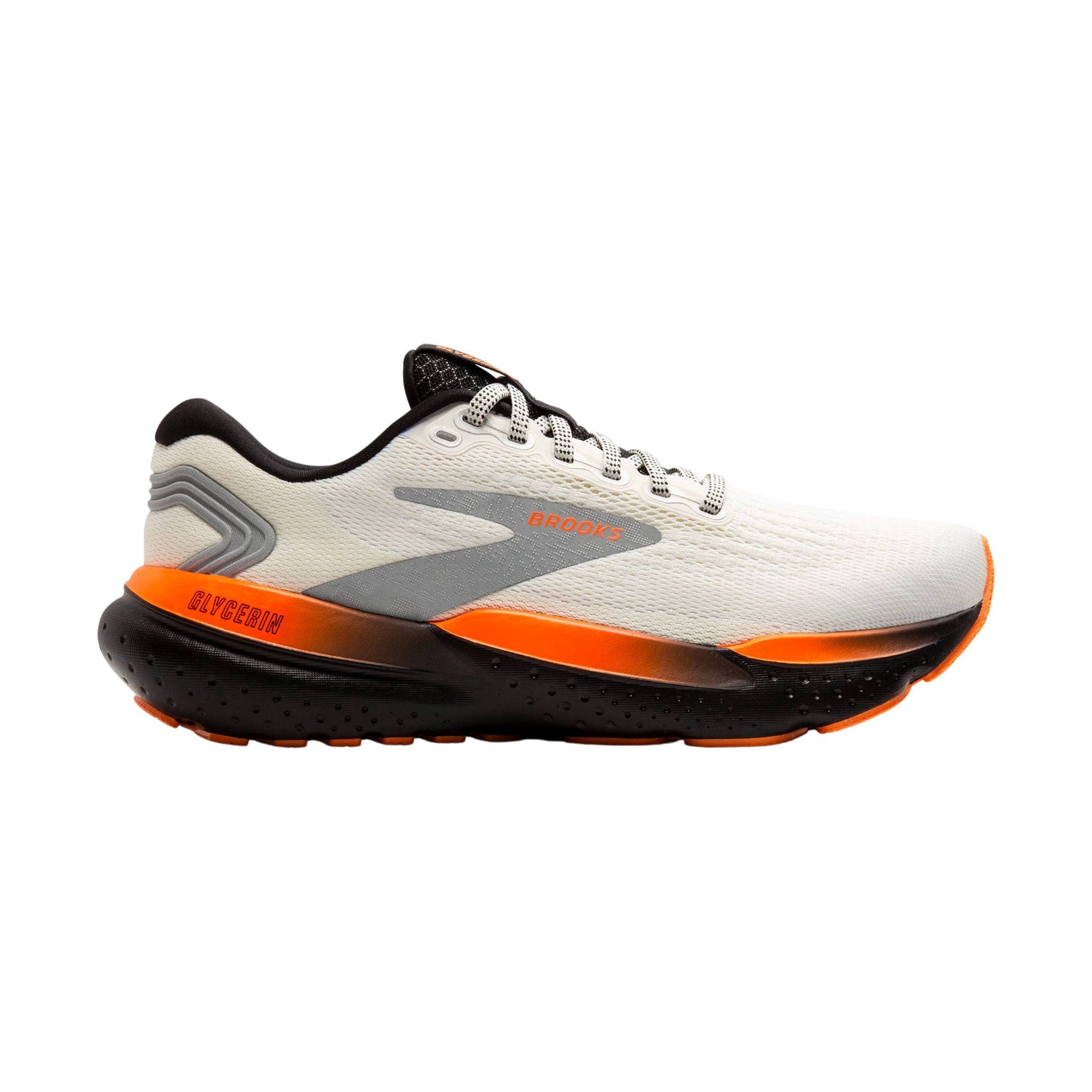 Brooks Men's Glycerin 21 Road Running Shoes - Ecru/Orange/Black by Lenny's Shoe & Apparel