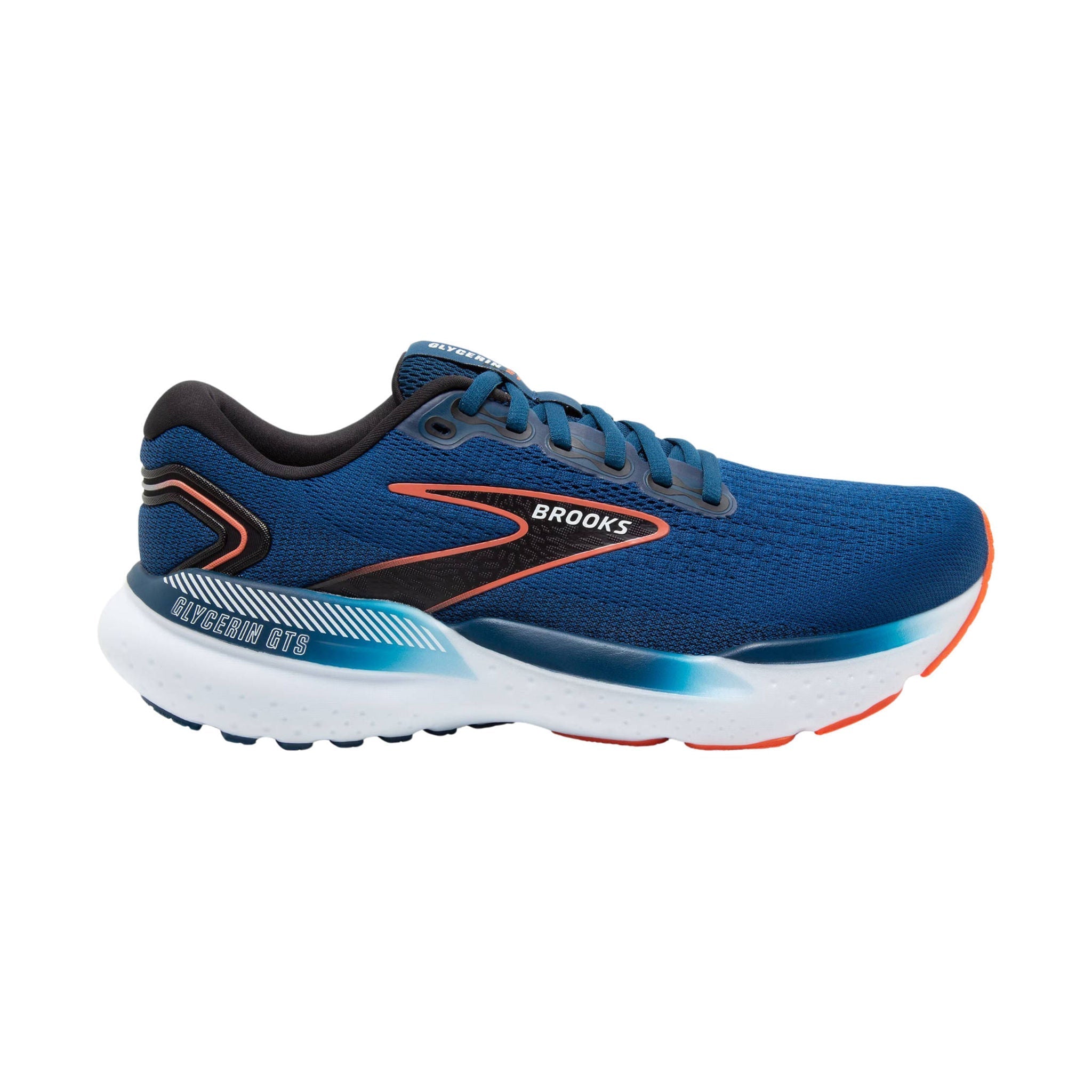 Brooks Men's Glycerin GTS 21 Road Running Shoes - Blue Opal/Black/Nasturtium by Lenny's Shoe & Apparel