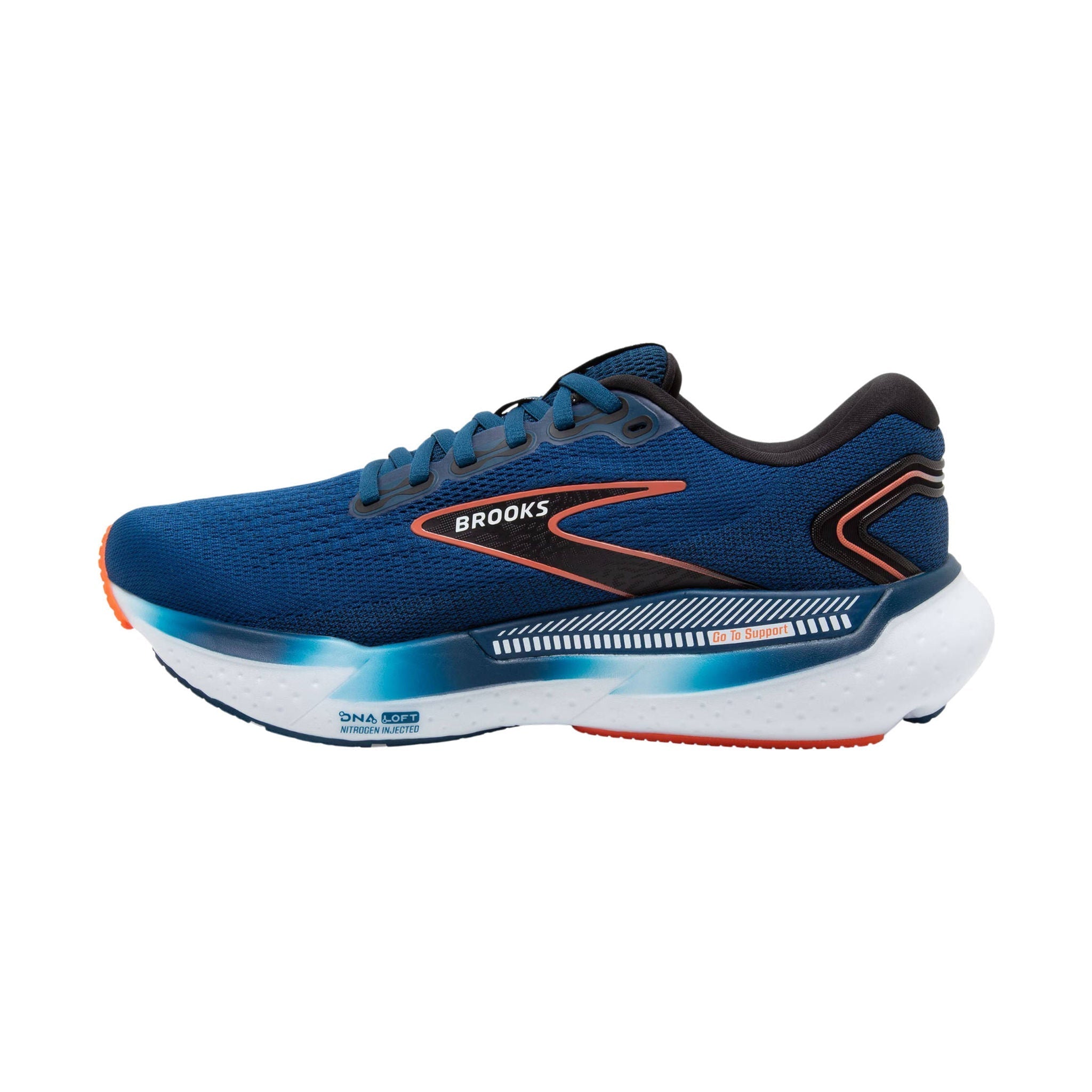 Brooks Men's Glycerin GTS 21 Road Running Shoes - Blue Opal/Black/Nasturtium by Lenny's Shoe & Apparel