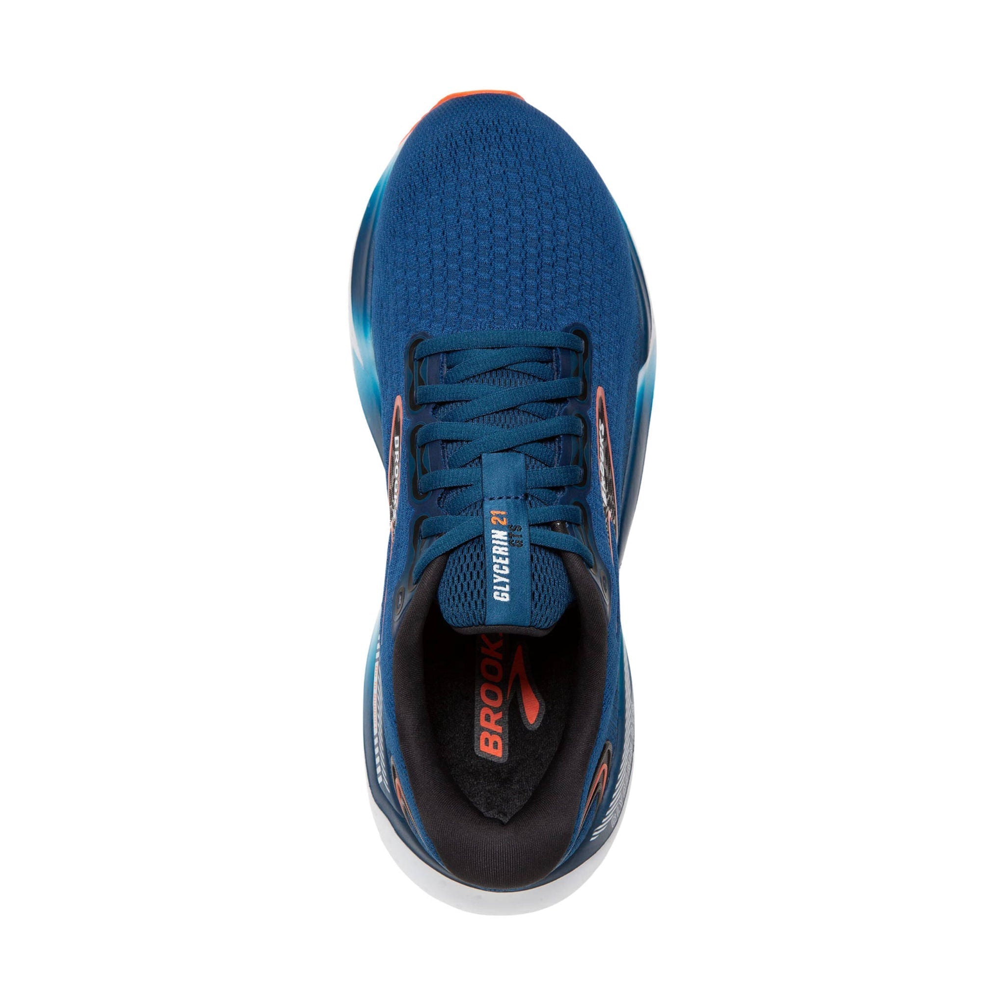 Brooks Men's Glycerin GTS 21 Road Running Shoes - Blue Opal/Black/Nasturtium by Lenny's Shoe & Apparel