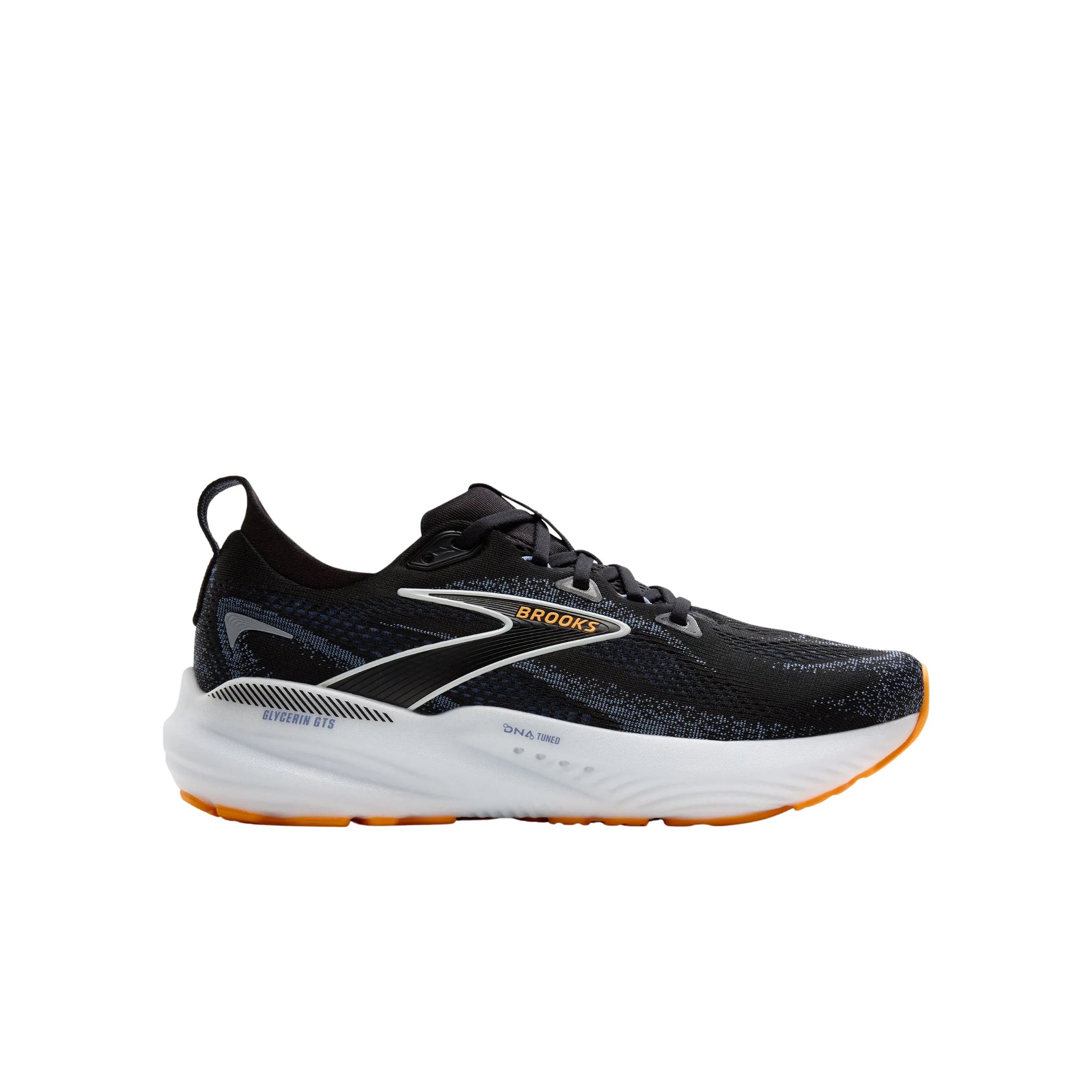 Brooks Men's Glycerin GTS 22 Running Shoes - Black/Blue/Orange by Lenny's Shoe & Apparel