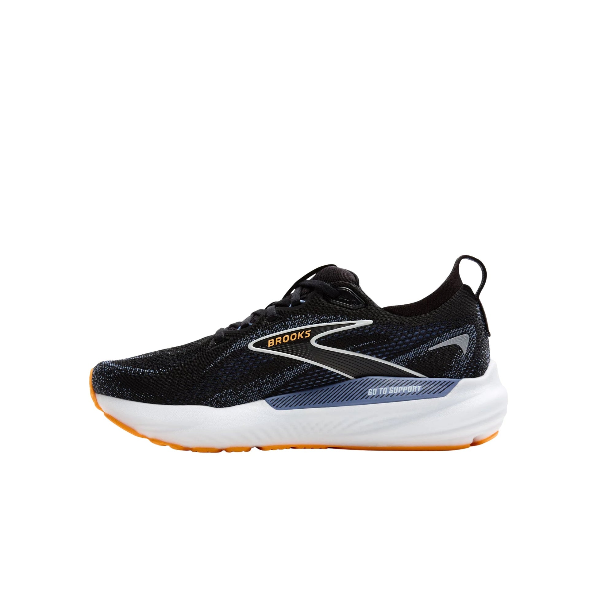 Brooks Men's Glycerin GTS 22 Running Shoes - Black/Blue/Orange by Lenny's Shoe & Apparel
