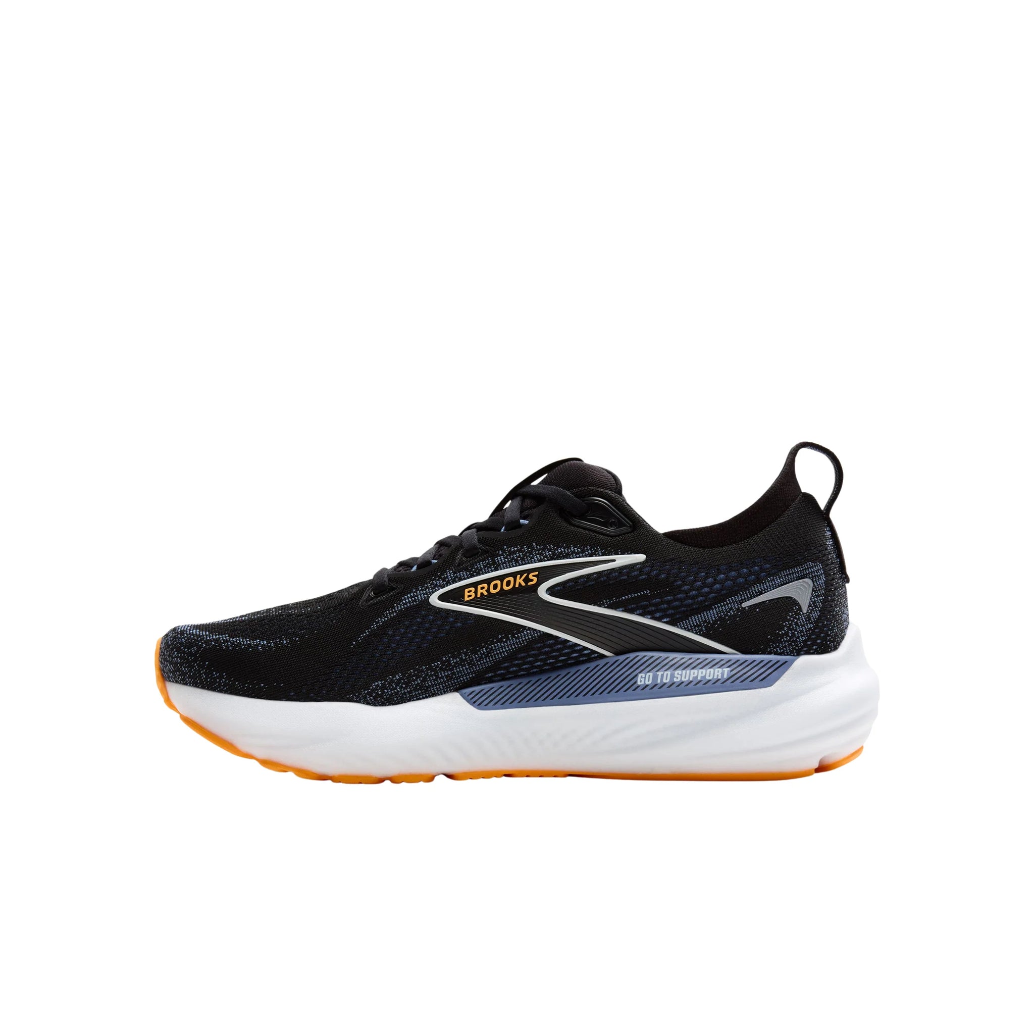 Brooks Men's Glycerin GTS 22 Running Shoes - Black/Blue/Orange by Lenny's Shoe & Apparel