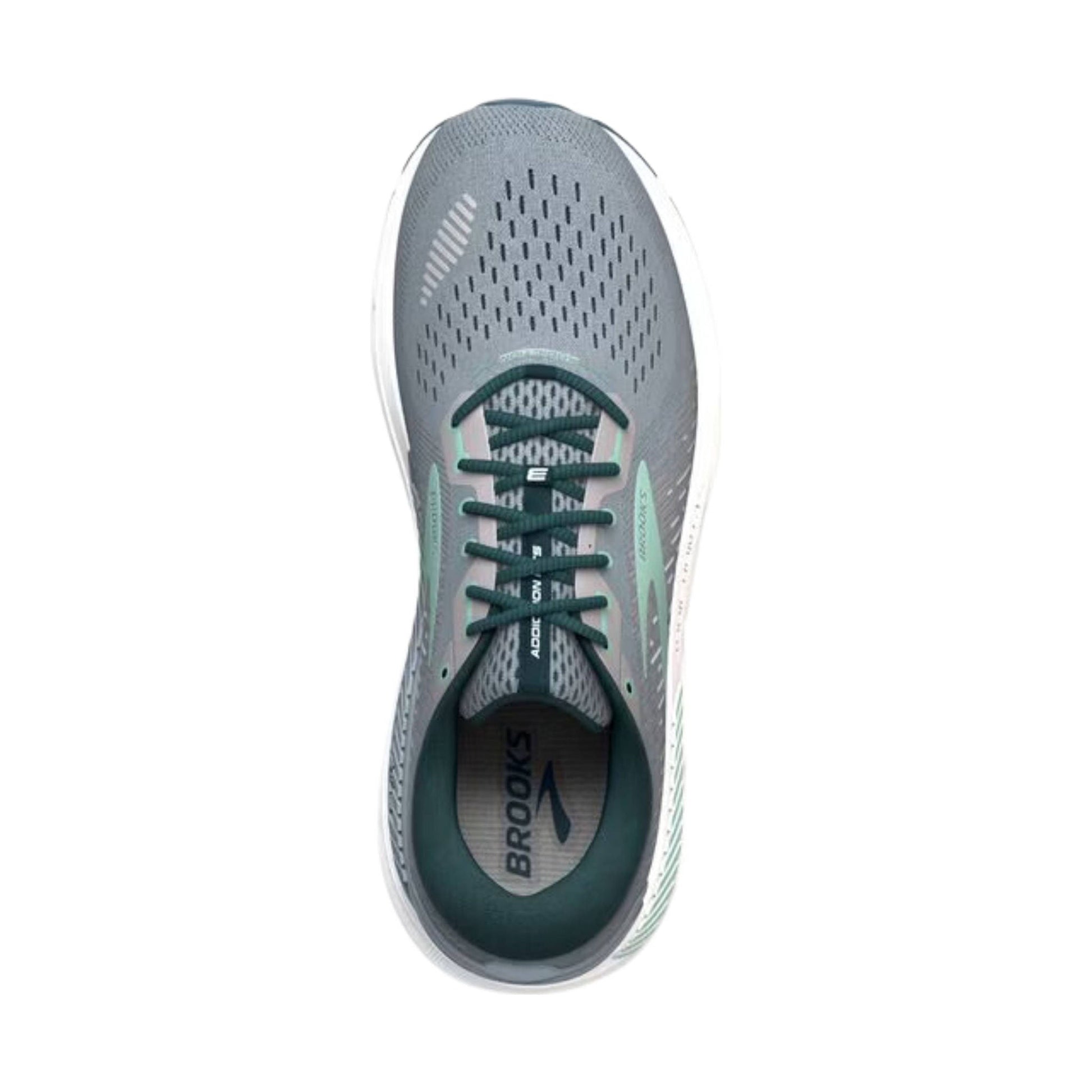 Brooks Women's Addiction GTS 15 Road Running Shoes - Grey/Navy/Aqua by Lenny's Shoe & Apparel
