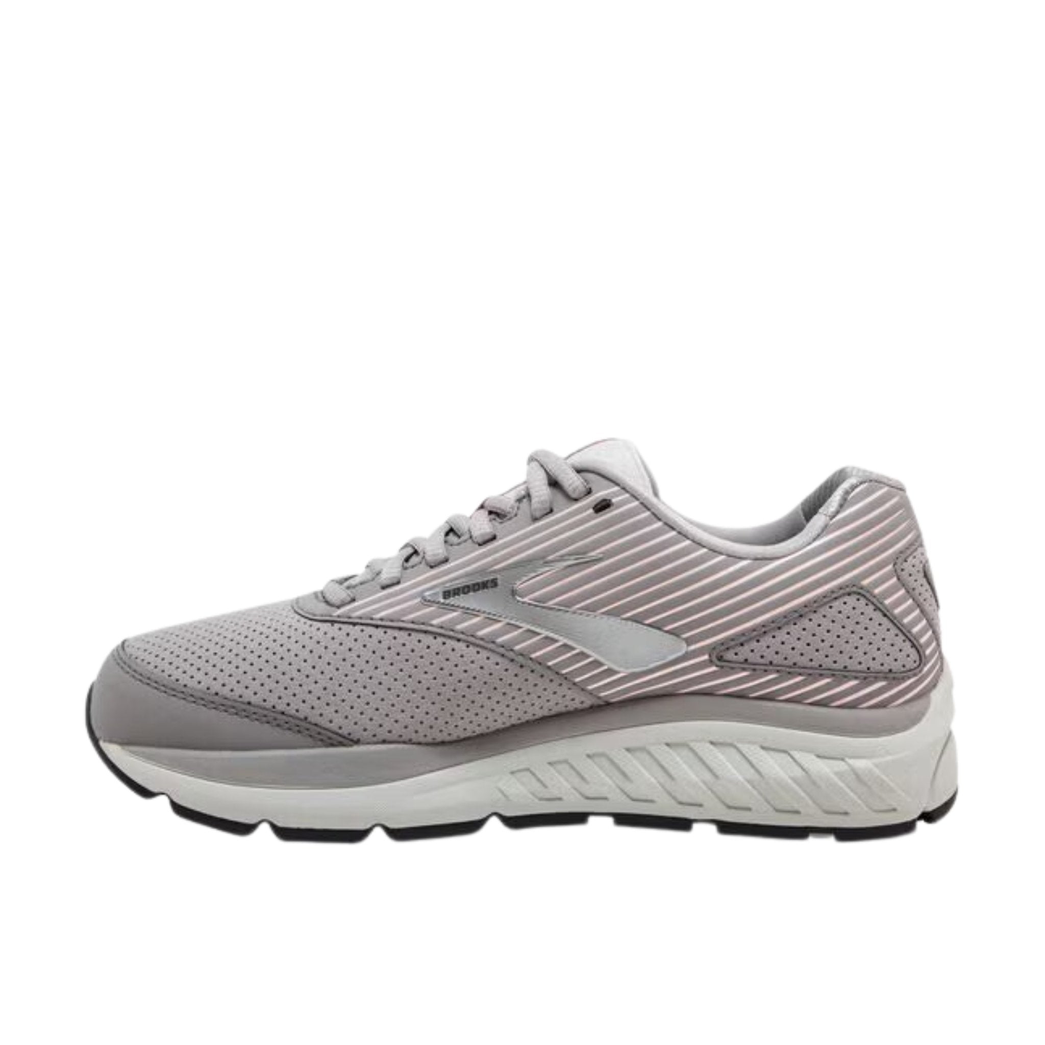 Brooks Women's Addiction Walker Suede Walking Shoes - Alloy/Oyster/Peach by Lenny's Shoe & Apparel