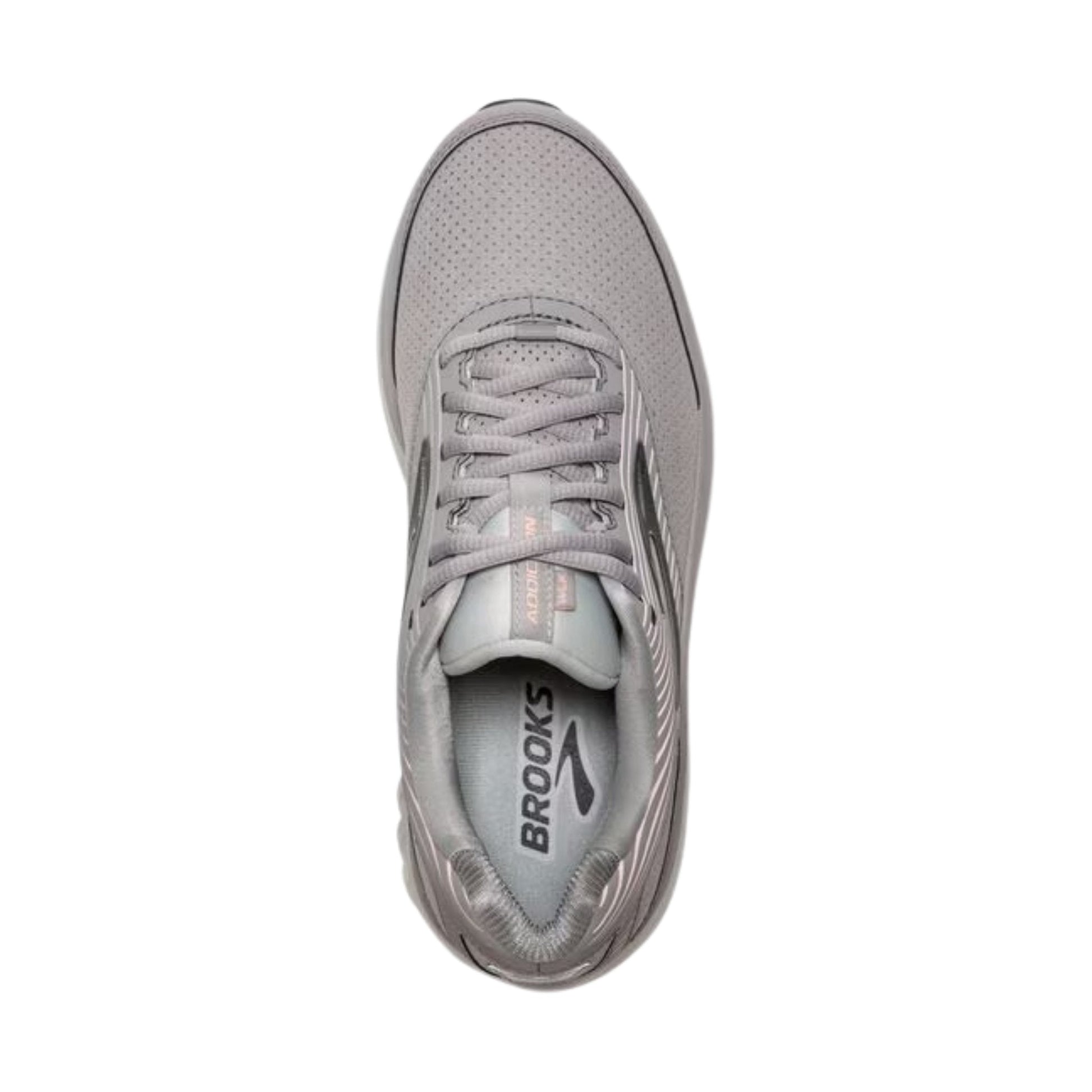 Brooks Women's Addiction Walker Suede Walking Shoes - Alloy/Oyster/Peach by Lenny's Shoe & Apparel