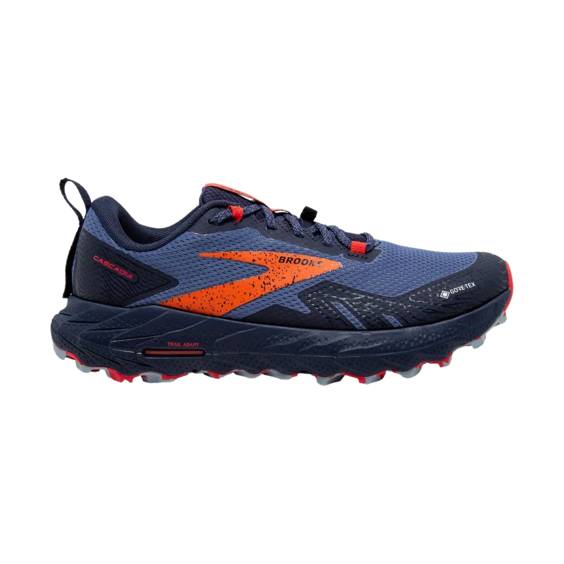 Brooks Women's Cascadia 17 GTX Trail Running Shoes - Navy/Bittersweet/Peacoat by Lenny's Shoe & Apparel