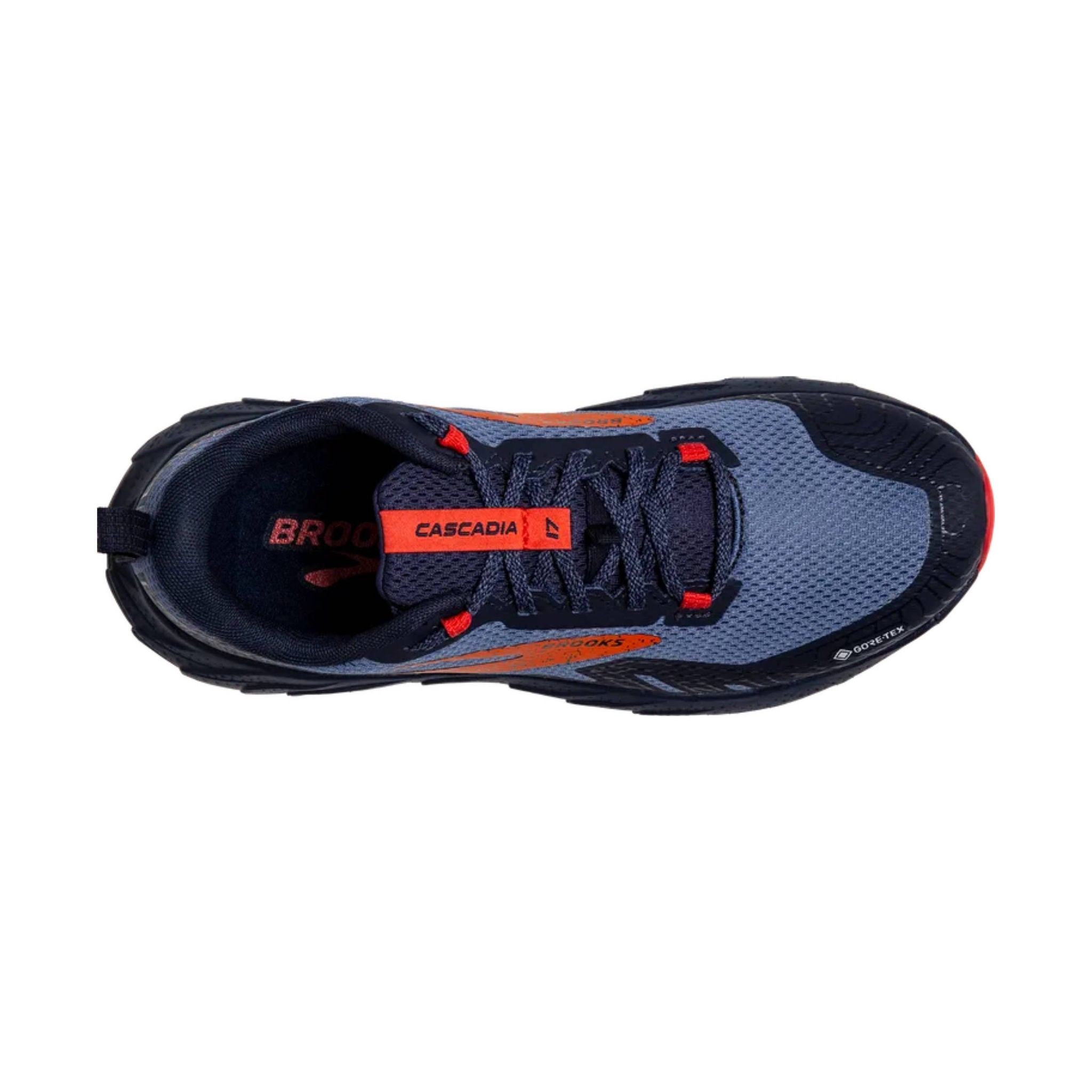 Brooks Women's Cascadia 17 GTX Trail Running Shoes - Navy/Bittersweet/Peacoat by Lenny's Shoe & Apparel