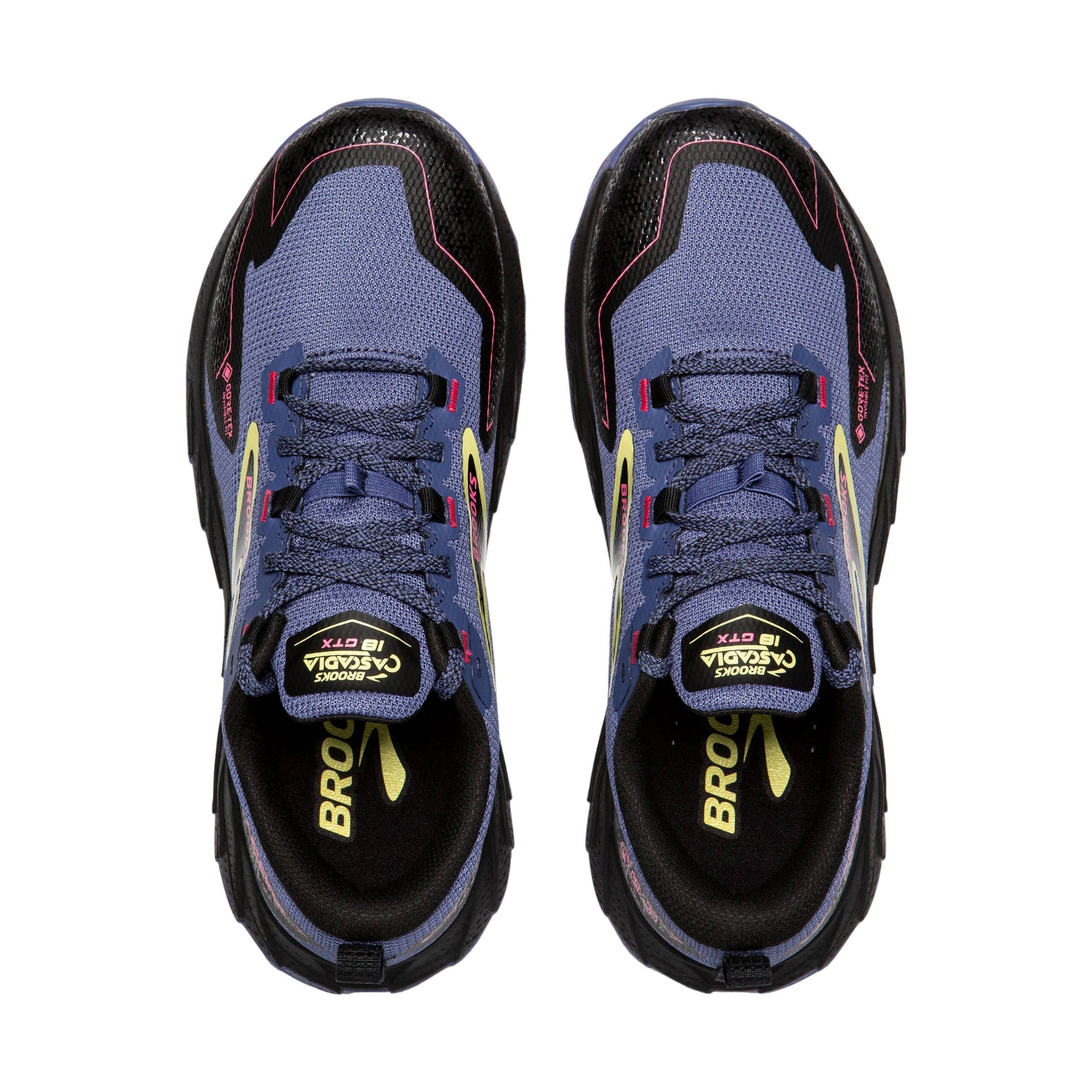 Brooks Women's Cascadia 18 GTX Trail Running Shoes - Grey Blue/Black/Pink by Lenny's Shoe & Apparel
