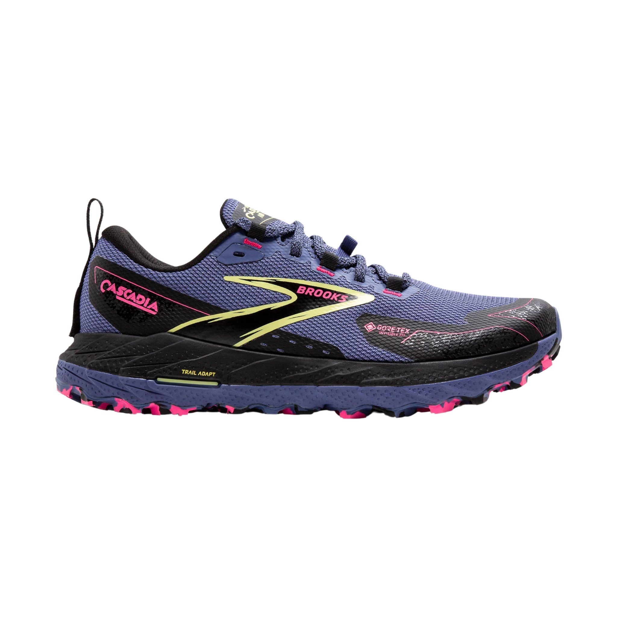 Brooks Women's Cascadia 18 GTX Trail Running Shoes - Grey Blue/Black/Pink by Lenny's Shoe & Apparel