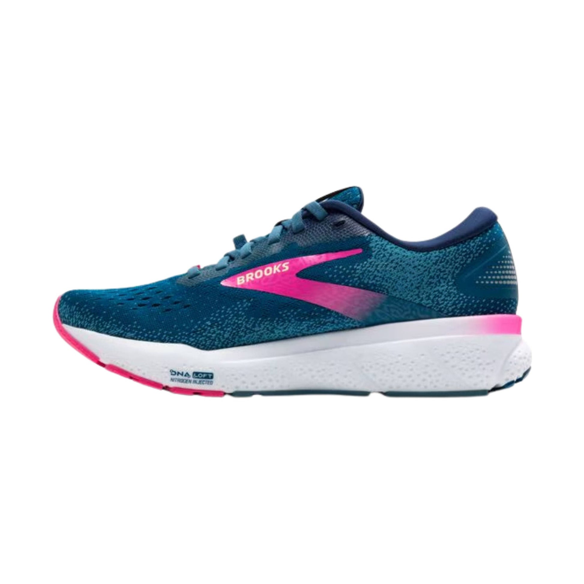 Brooks Women's Ghost 16 GTX Road Running Shoes - Moroccan Blue/Pink/Yellow by Lenny's Shoe & Apparel
