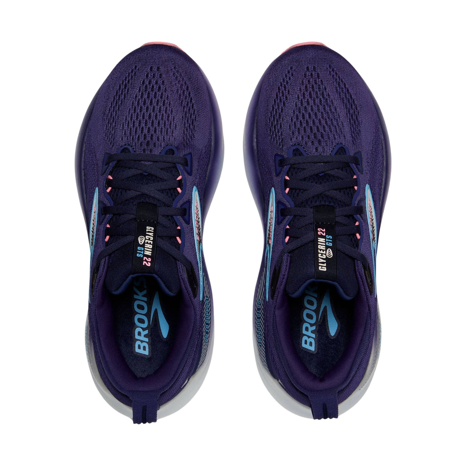 Brooks Women's Glycerin GTS 22 Road Running Shoes - Blue Ribbon/Peacoat/Dianthus by Lenny's Shoe & Apparel