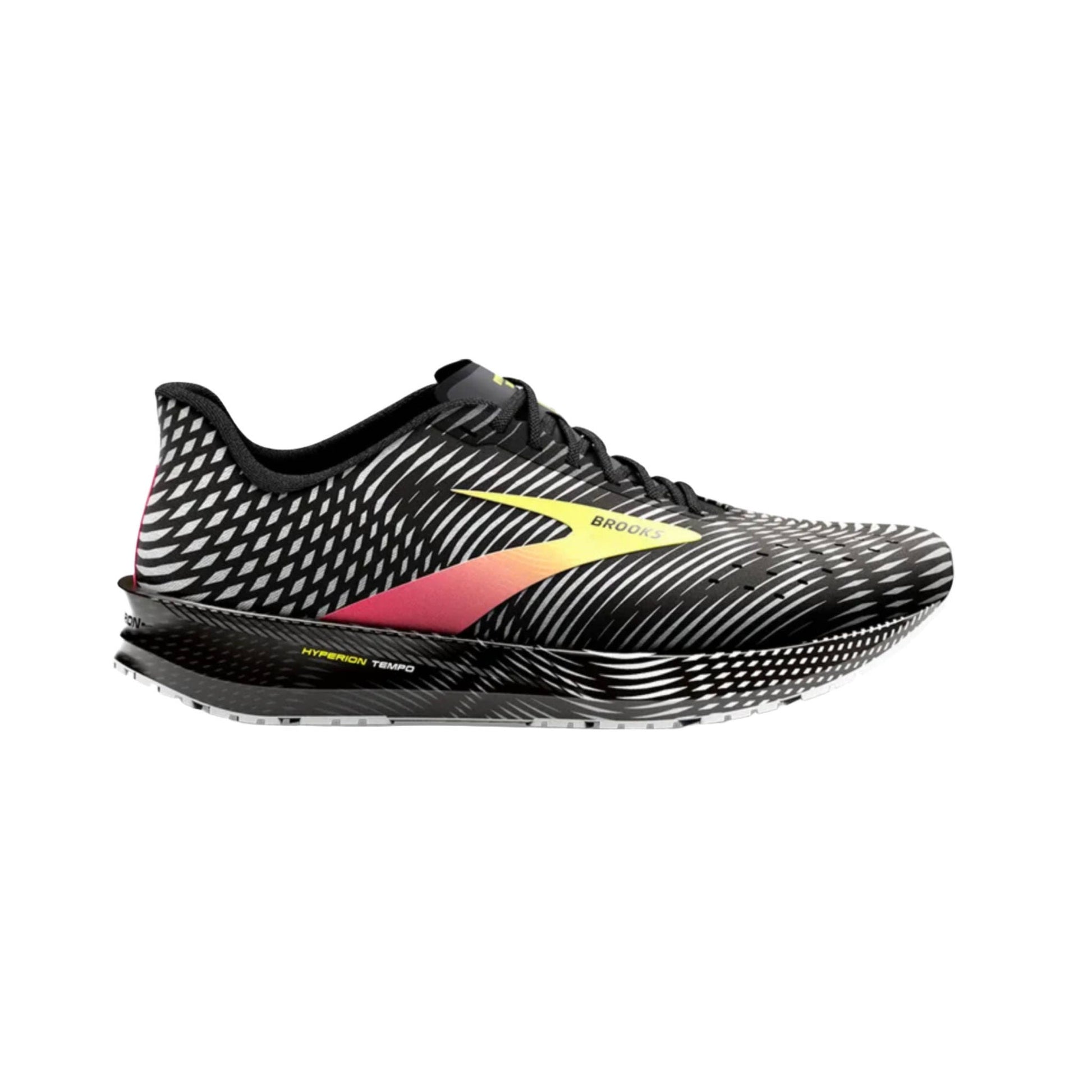 Brooks Men's Hyperion Tempo Running Shoes - Black/Pink/Yellow by Lenny's Shoe & Apparel