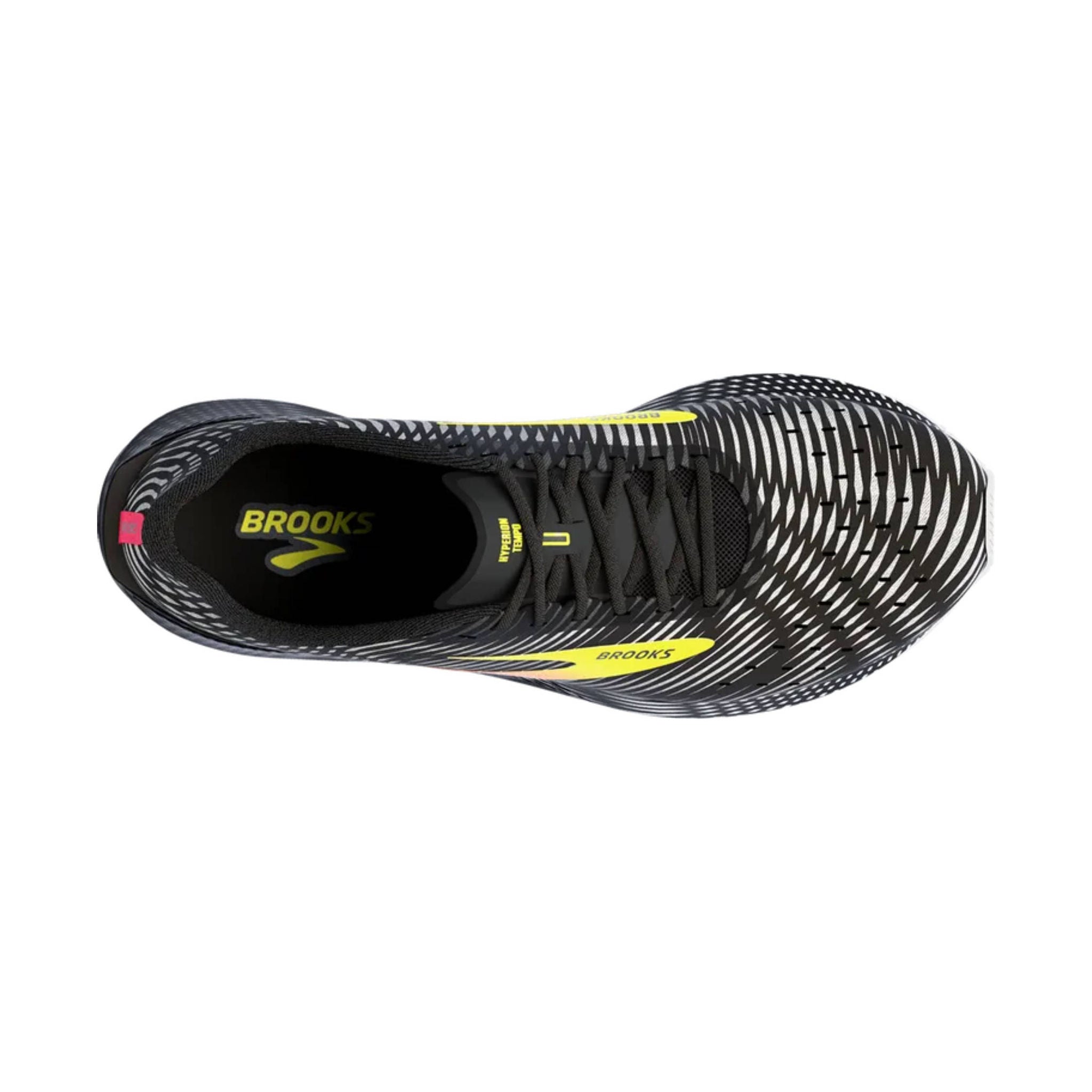 Brooks Men's Hyperion Tempo Running Shoes - Black/Pink/Yellow by Lenny's Shoe & Apparel