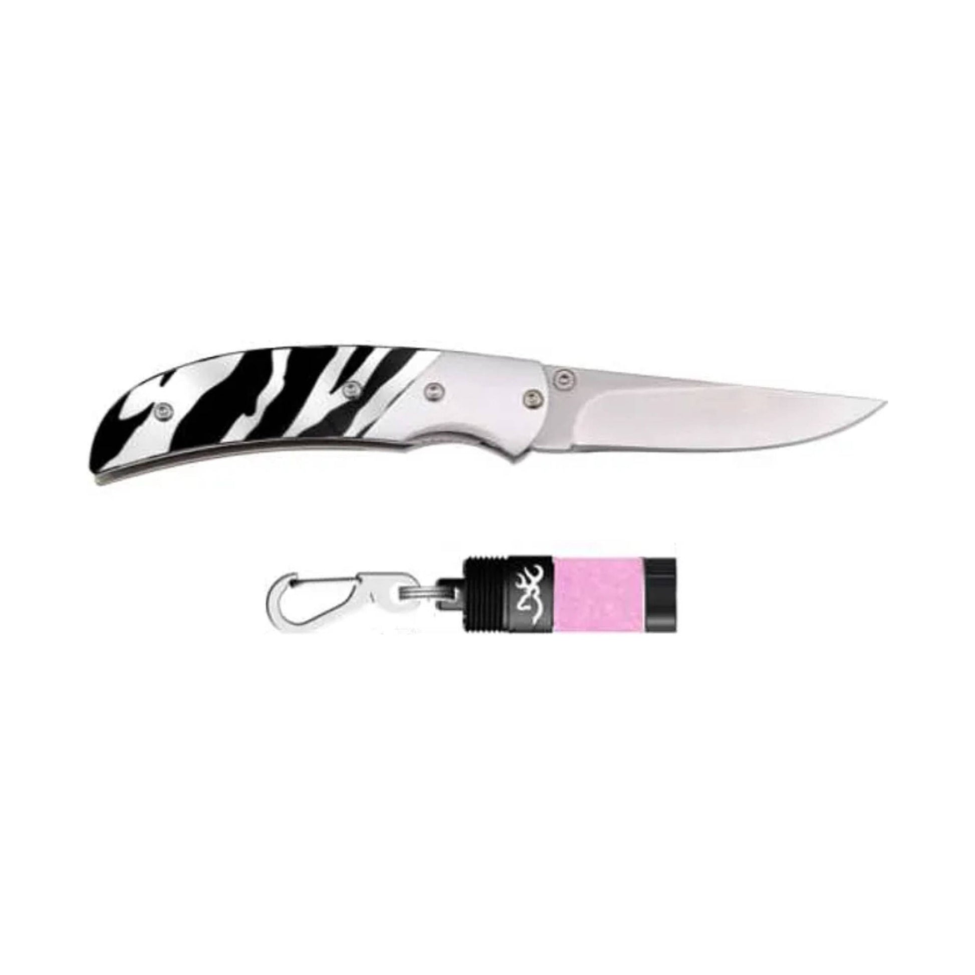 Browning Zebra Knife Light Combo Kit - Black/White/Pink by Lenny's Shoe & Apparel