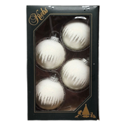Krebs Value Glass Ball 4 pack - Icicle Drip on Silver