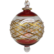 Crossed Lattice Stipple Ball - Red