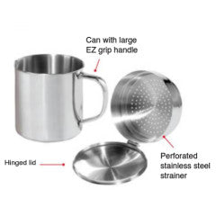 Kitchen Storage - Jumbo Grease Can w/strainer and PP Lid by Homeportonline
