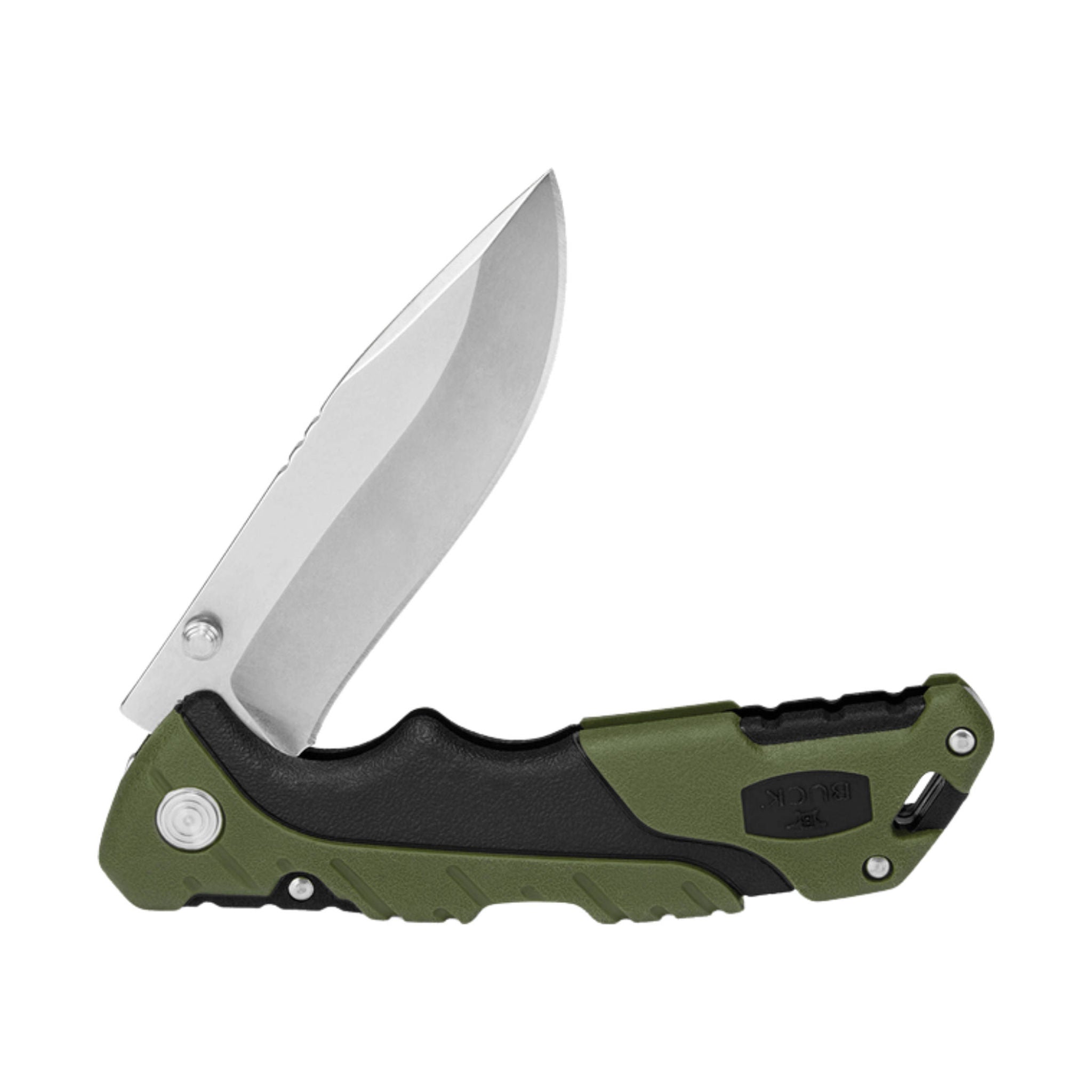 Buck Large Folding Pursuit Knife - Green/Black by Lenny's Shoe & Apparel
