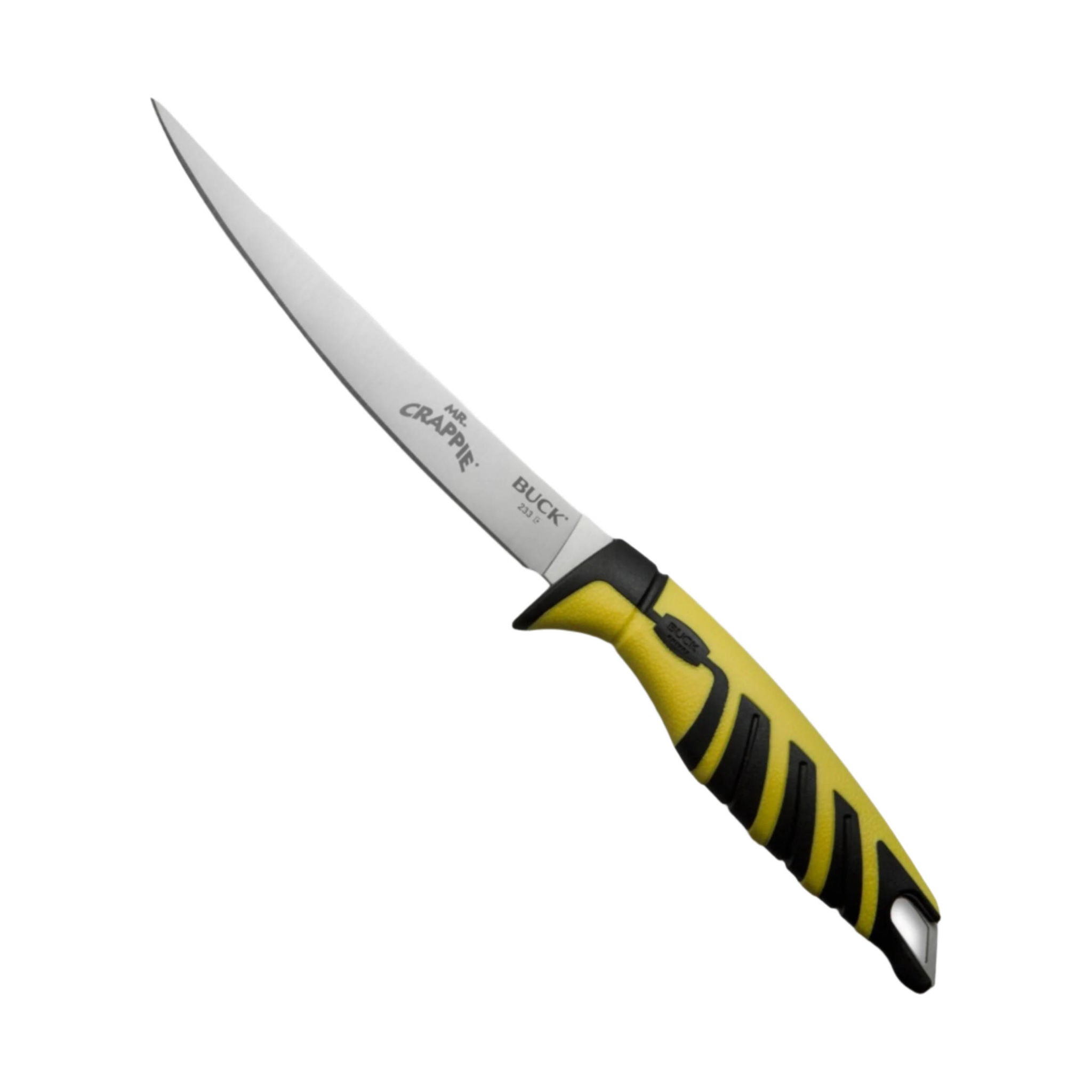 Buck Mr Crappie Slab Shaver Knife - Yellow/Black by Lenny's Shoe & Apparel