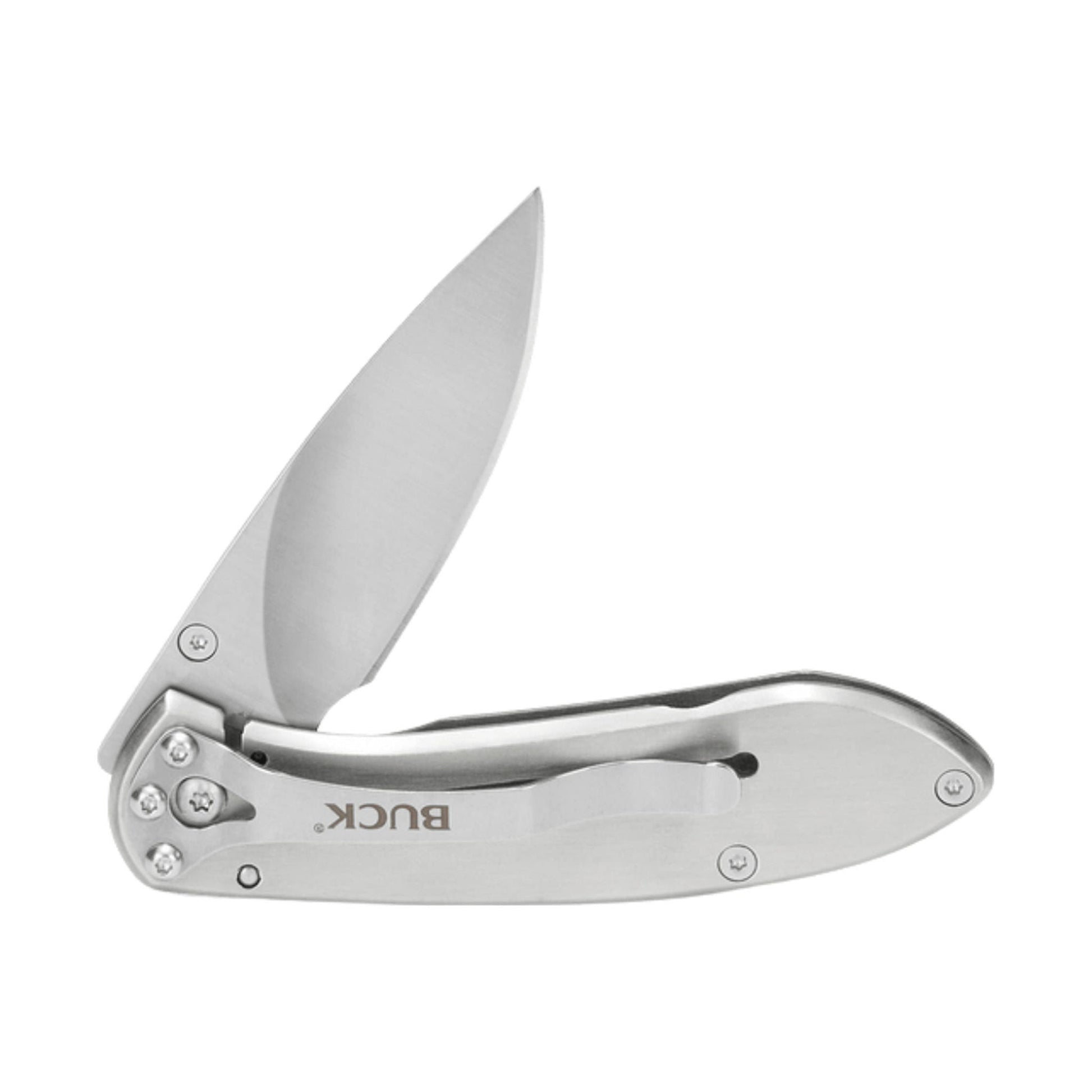 Buck Nobleman Knife - Brushed Steel by Lenny's Shoe & Apparel