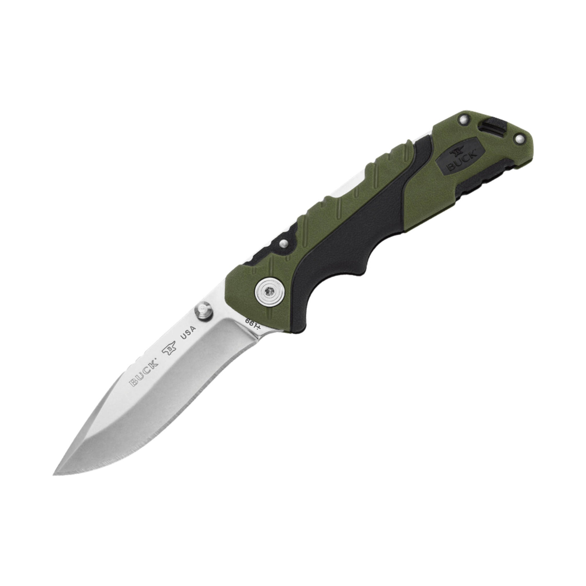Buck Small Folding Pursuit Knife - Green/Black by Lenny's Shoe & Apparel