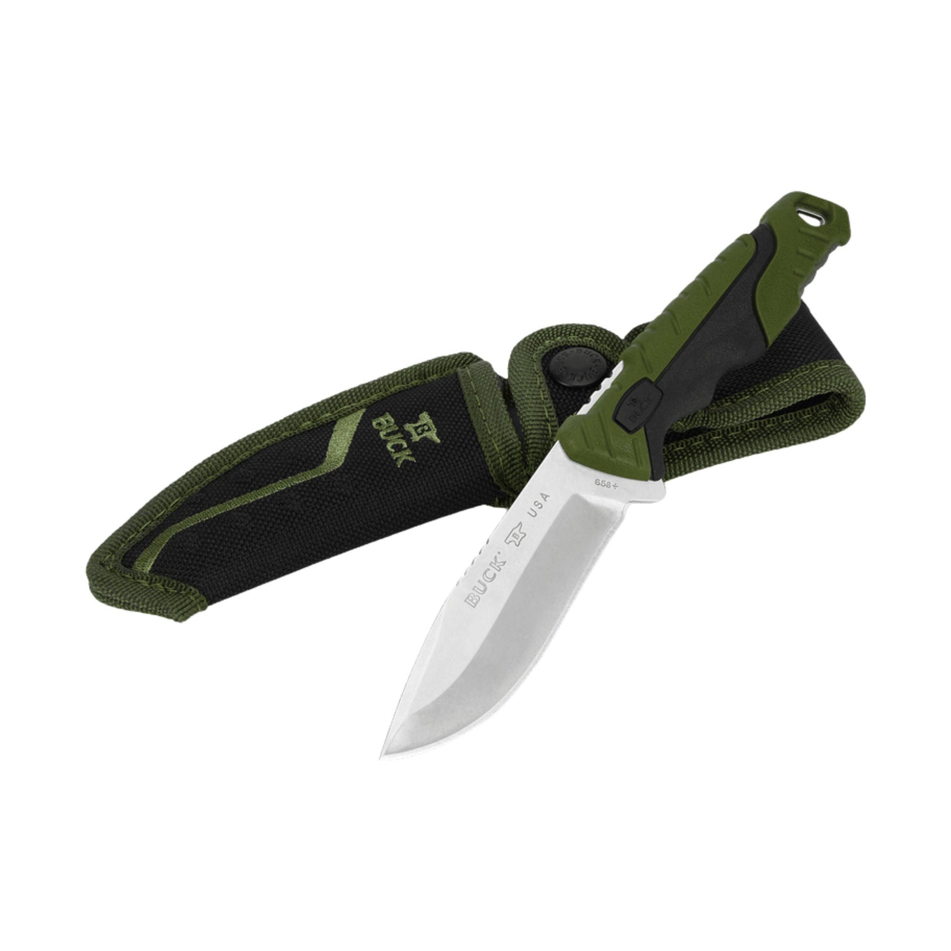 Buck Small Pursuit Knife - Green/Black by Lenny's Shoe & Apparel