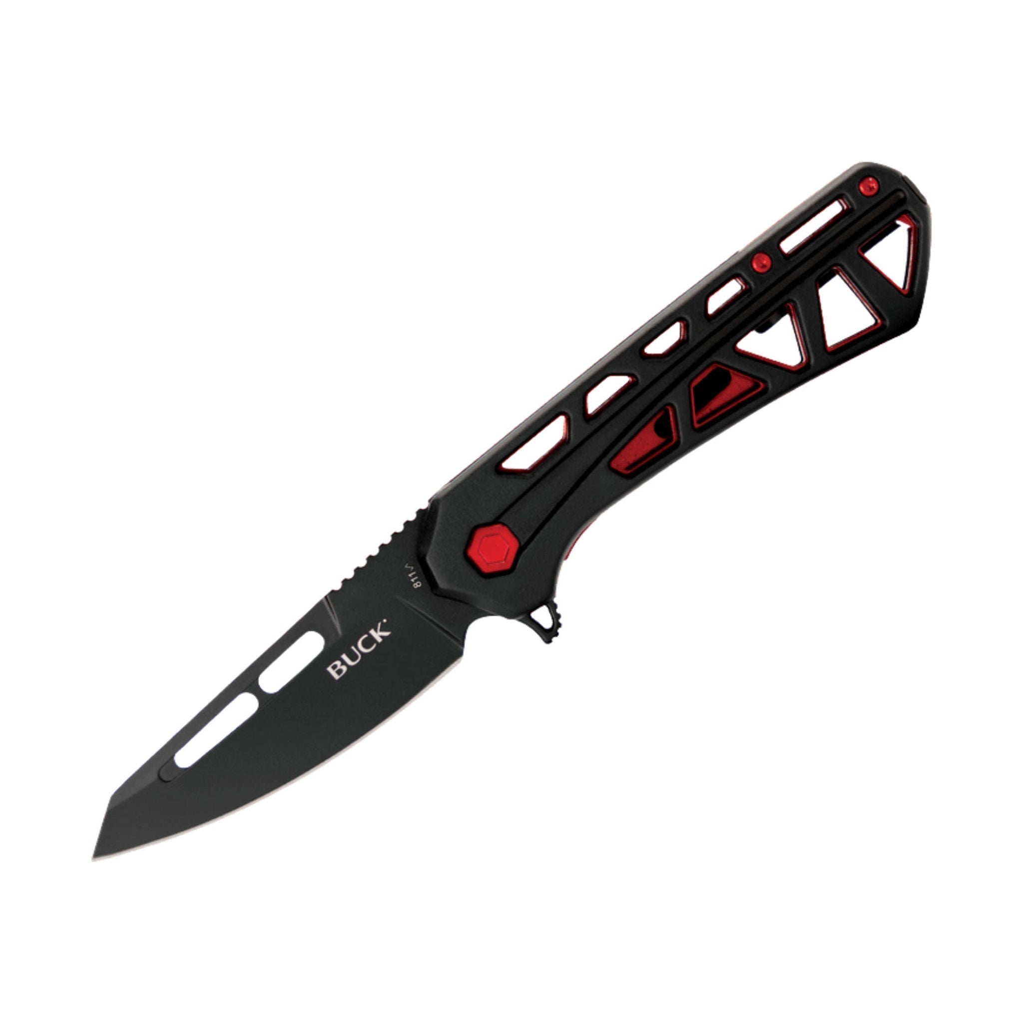 Buck Trace Ops Knife - Black/Red by Lenny's Shoe & Apparel