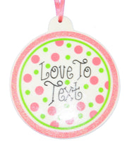 Glitter Plaque Ornament - Love to Text