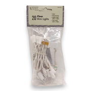 20 Indoor String Lights - Clear Bulb - White Wire