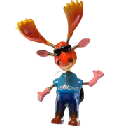 Moose Magnet with Springy Arms, Ears, Neck, and Antlers