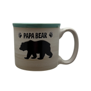 Papa Bear - Drip Glaze Mug - Aqua