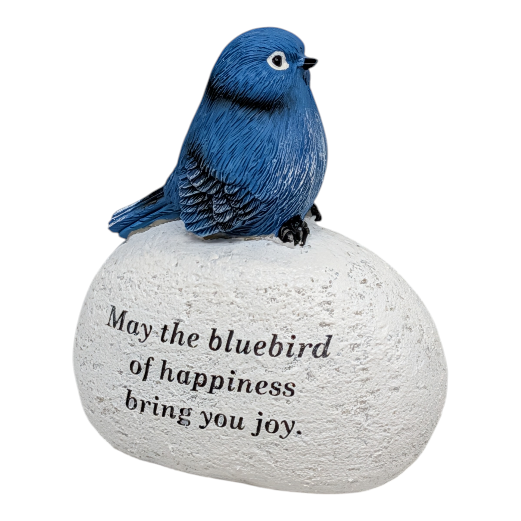 Bluebird on Stone Figurine – May the Bluebird of Happiness Bring You Joy