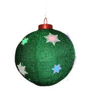 23.5"D B/O Lighted Collapsible Holiday Ball Ornament - Green