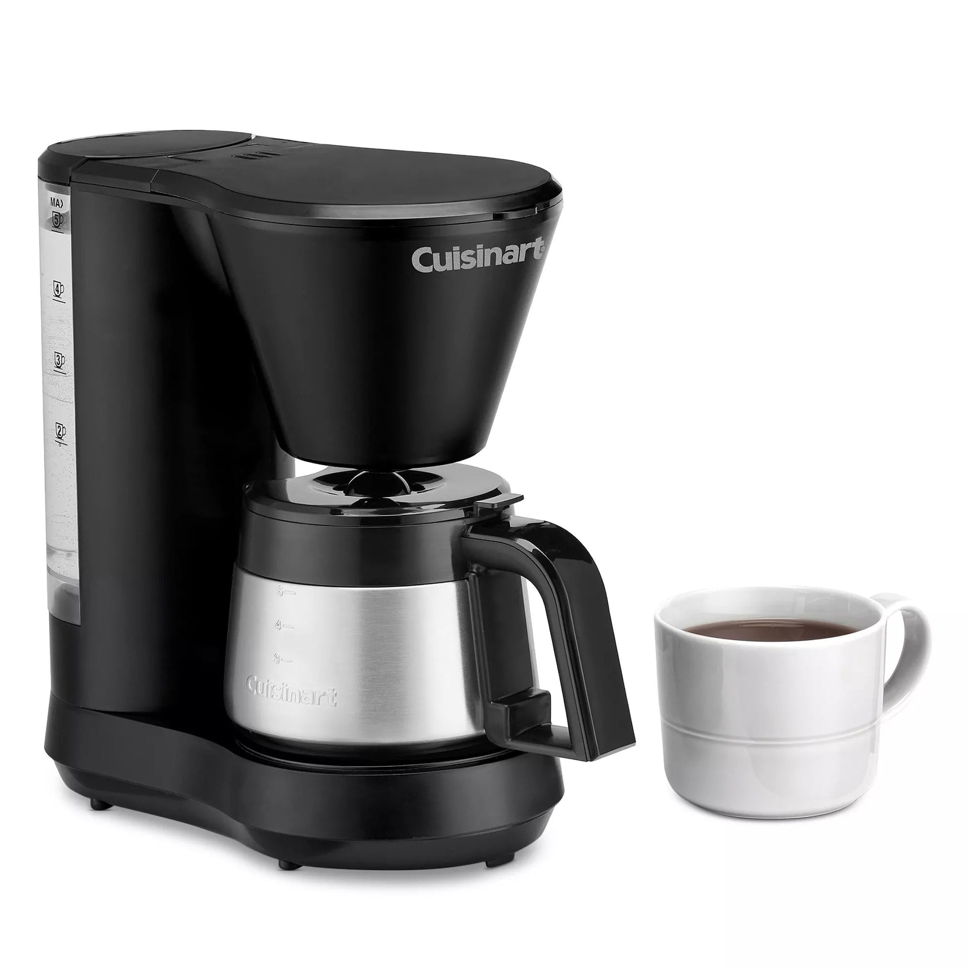 Electric Coffee Maker - Auto Off 5 Cup Black w/Stainless Steel Carafe by Homeportonline