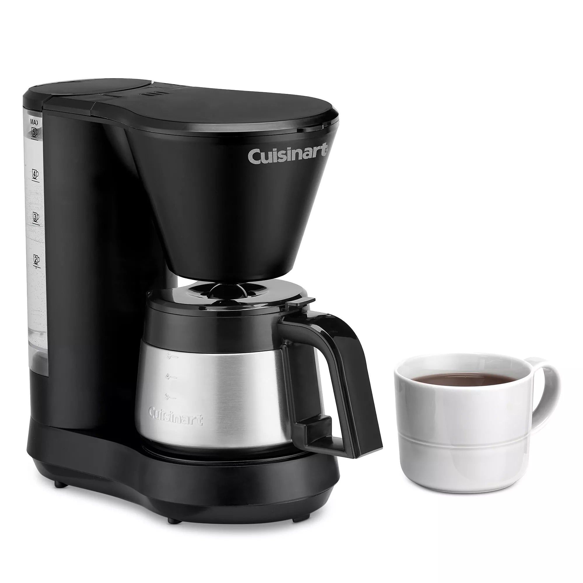 Electric Coffee Maker - Auto Off 5 Cup Black w/Stainless Steel Carafe by Homeportonline