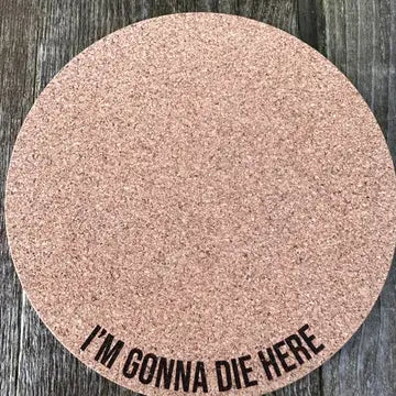 Engraved Cork Plant Mat