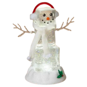 Spinning Water Globe Christmas Snowman Light