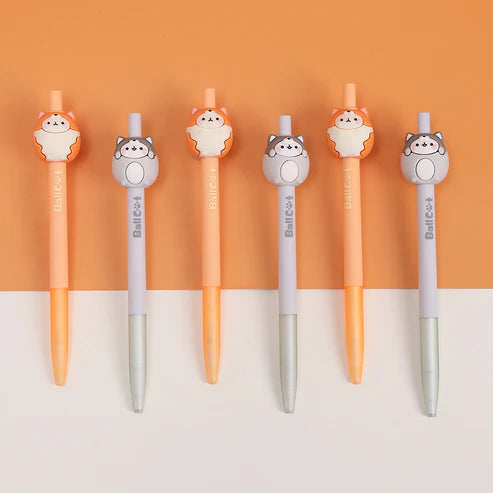 Gel Pen Retractable Click Ball Cat (Sold Individually) by Homeportonline