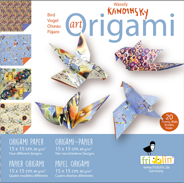 Art Origami 15cm x 15xm Wassily Kandinsky Birds by Homeportonline