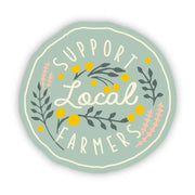 "Support Local Farmers" Floral Sticker by Wild Lark