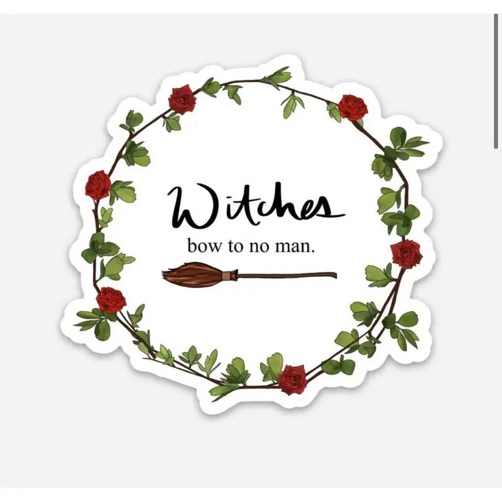 Witches Bow to No Man Sticker by Wild Lark