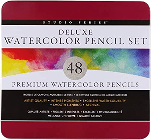 Art Center Pencils Watercolor Set of 48 In Storage Tin by Homeportonline