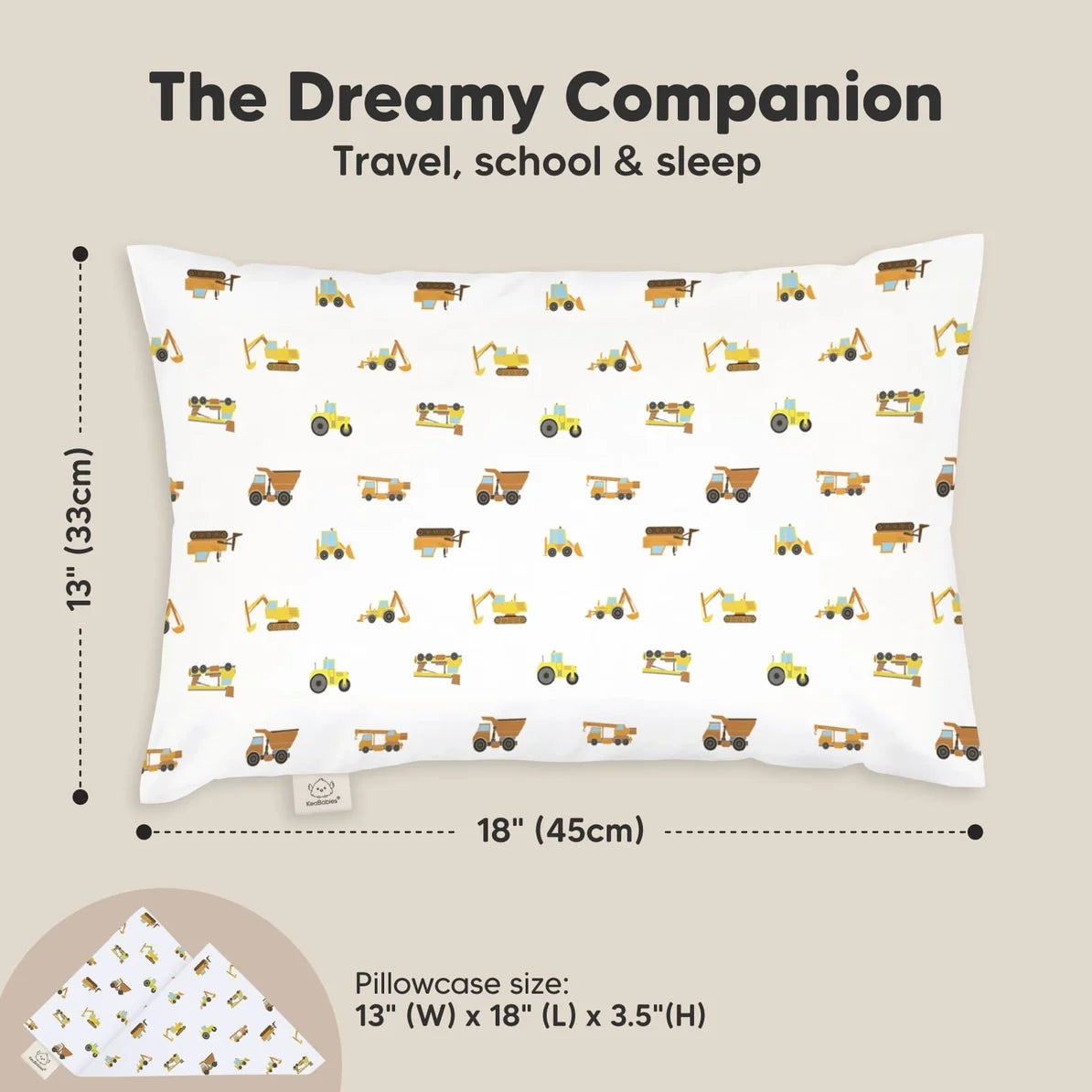 Natural Cotton Ergonomic Toddler Pillow | Construction