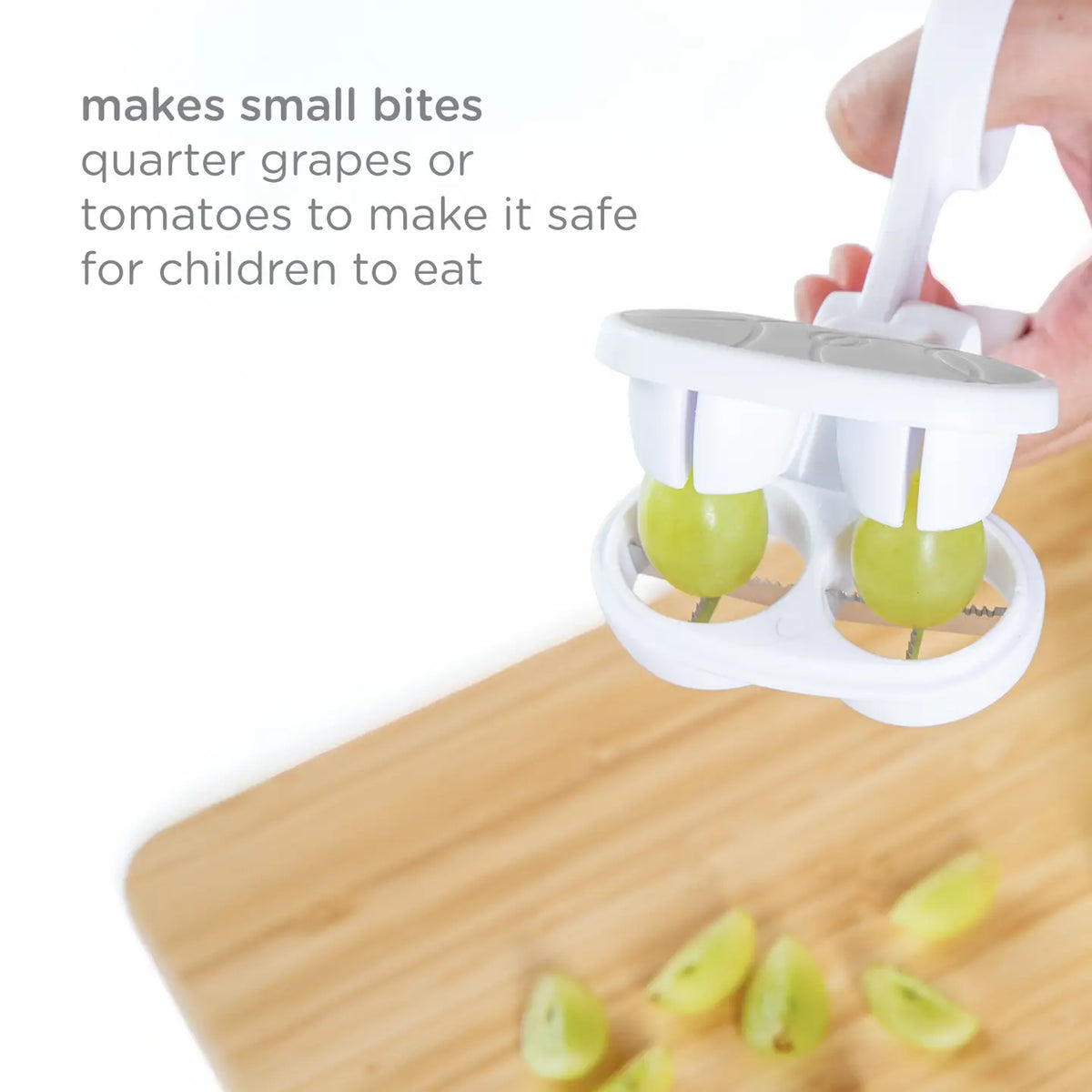 Ubbi Grape & Cherry Tomato Slicer | Toddler-Safe Food Cutter