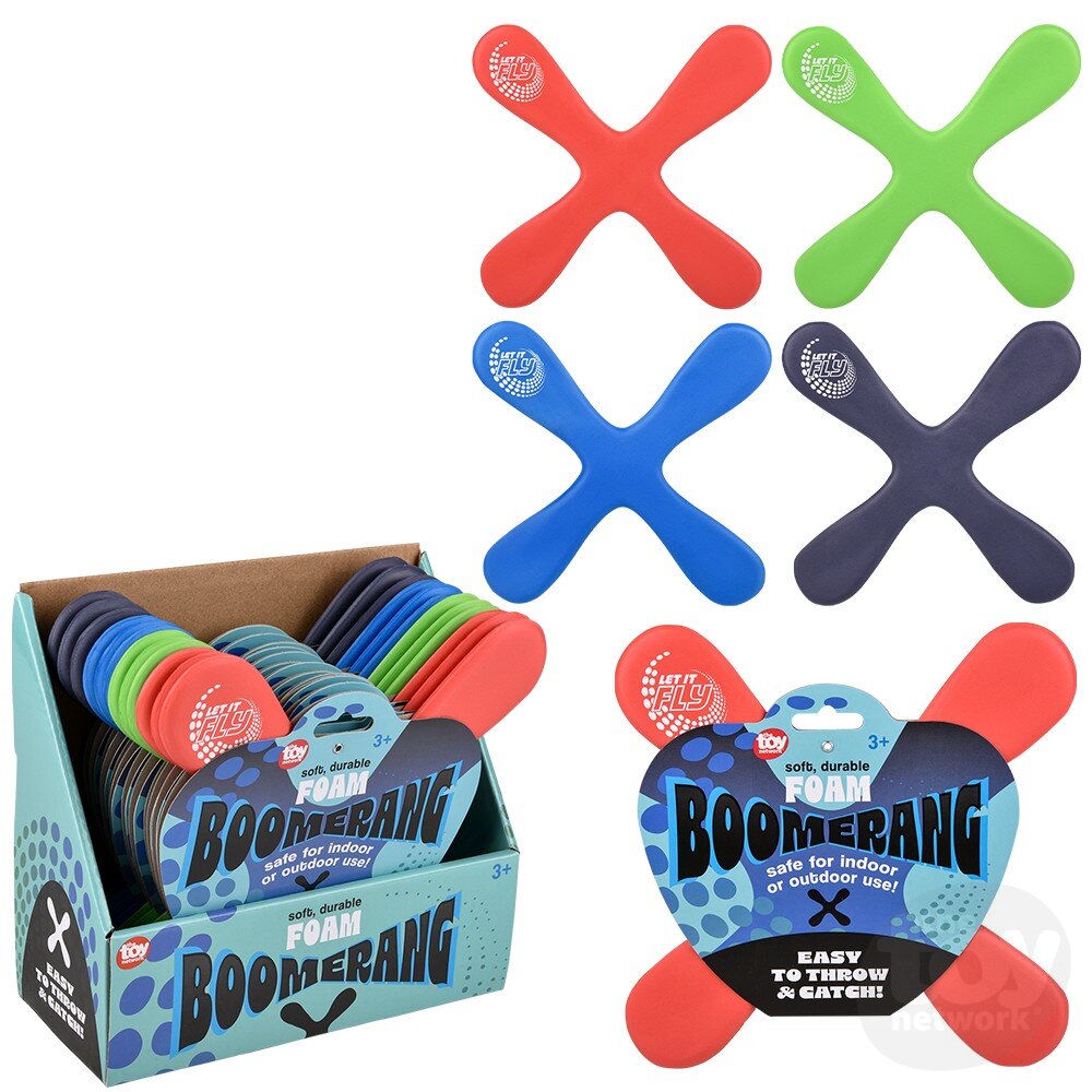 Boomerang Foam 8" Assorted Colors Available (Sold Individually) by Homeportonline