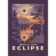 2024 Solar Eclipse Sticker | Retro Vinyl Decal