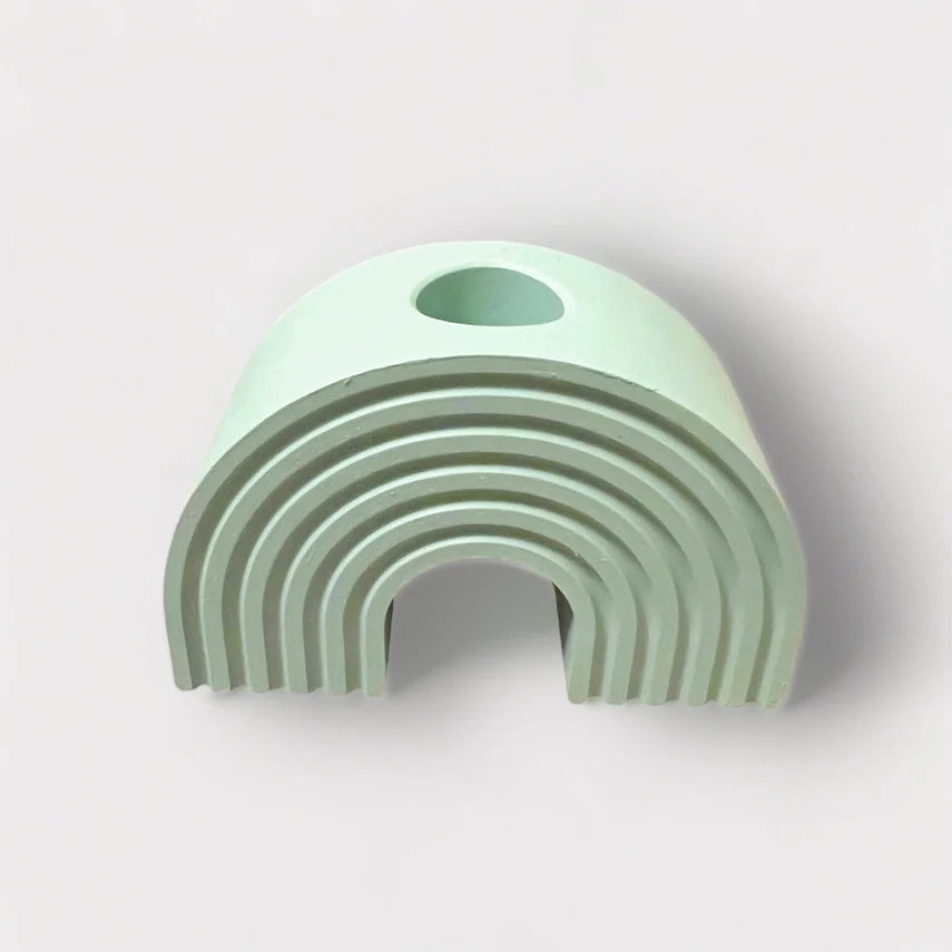 Rainbow Arch Concrete Tapered Candlestick Holder