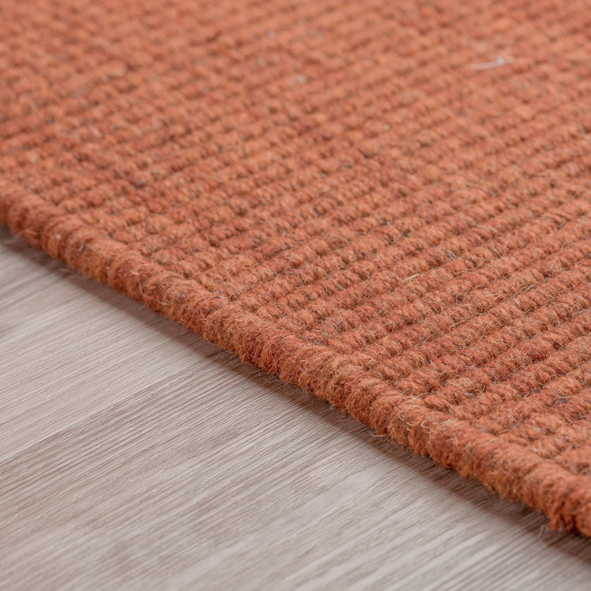 Monaco Boucle Wool Rug Paprika 3'6" x 5'6" by Homeportonline
